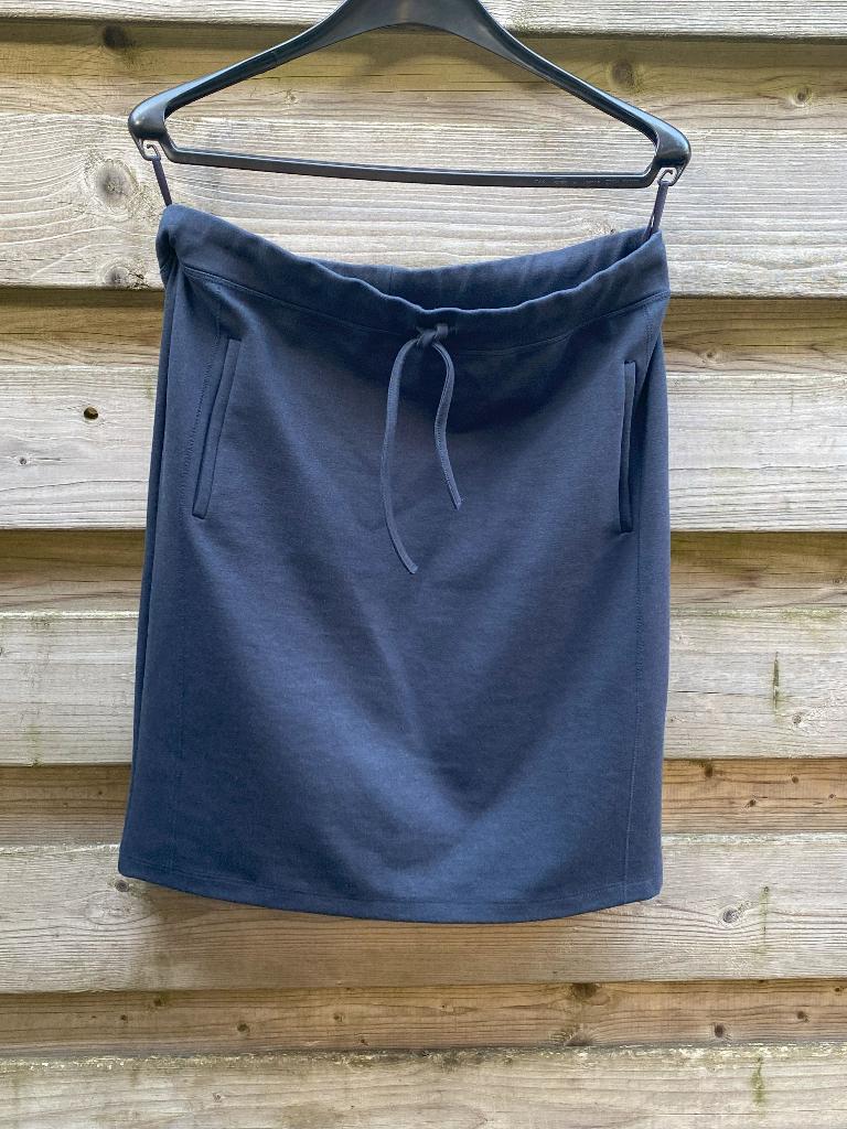Rok La Ligna Donkerblauw Tricot Maat 40, Maat 38/40 (M), Blauw, Ophalen of Verzenden, Knielengte