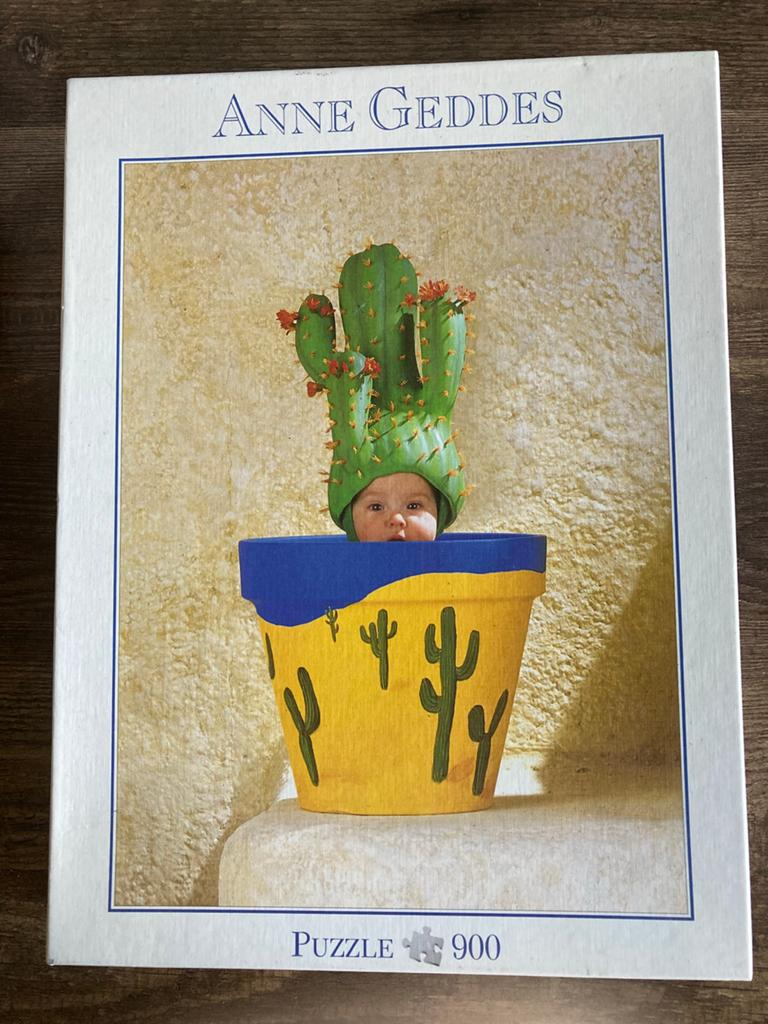 076 Anne Geddes puzzel Cactus 900 stuks, Ophalen of Verzenden, 500 t/m 1500 stukjes, Zo goed als nieuw, Legpuzzel