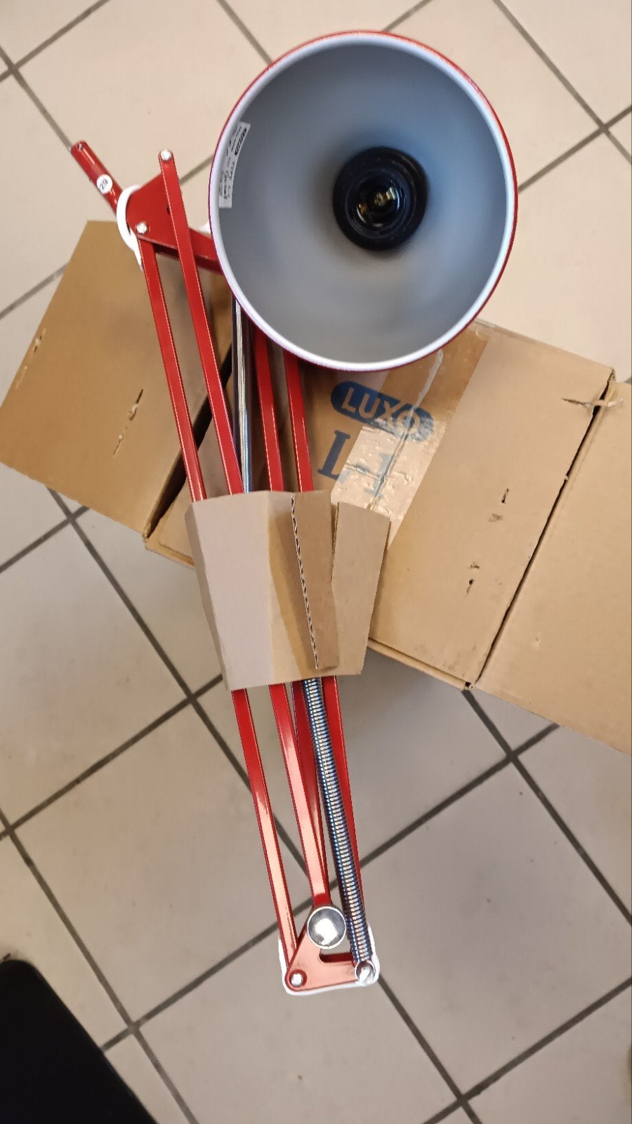 nieuw in doos: originele Luxo L-1 design bureaulamp, Verstelbaar, Gloeilamp, Nieuw, Metaal