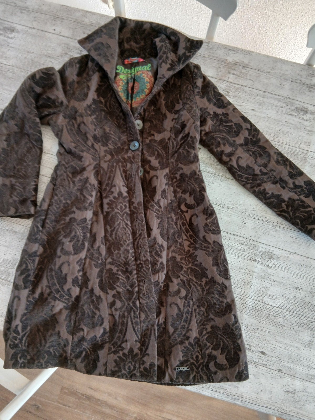 Desigual mantel jas bruin L 44, Verzenden, Gedragen, Maat 42/44 (L), Bruin