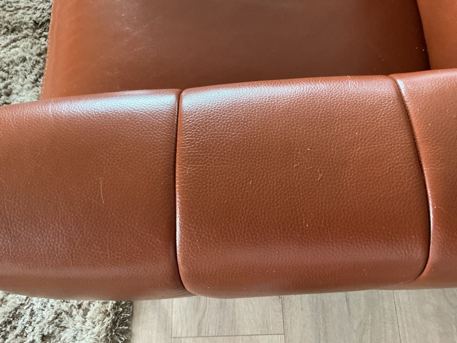 Twee bruin leren relaxstoelen - Piet Klerkx, Ophalen, Gebruikt, Twee, Bruin