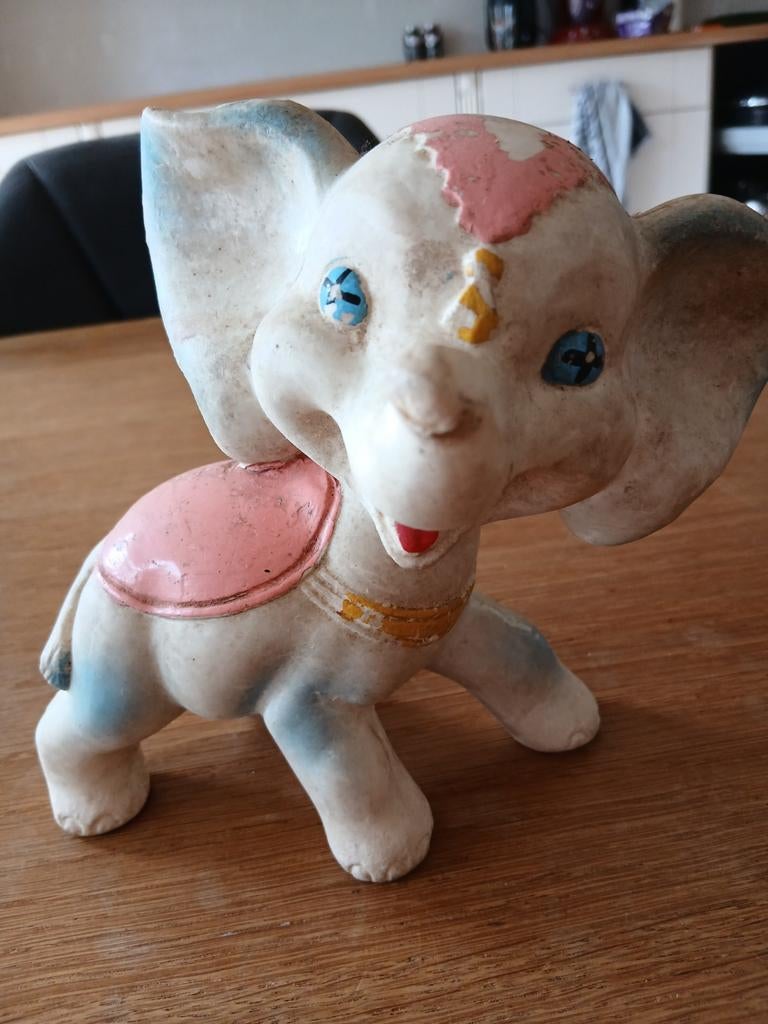 Vintage piepbeesten olifant/kereltje, Ophalen of Verzenden, Gebruikt