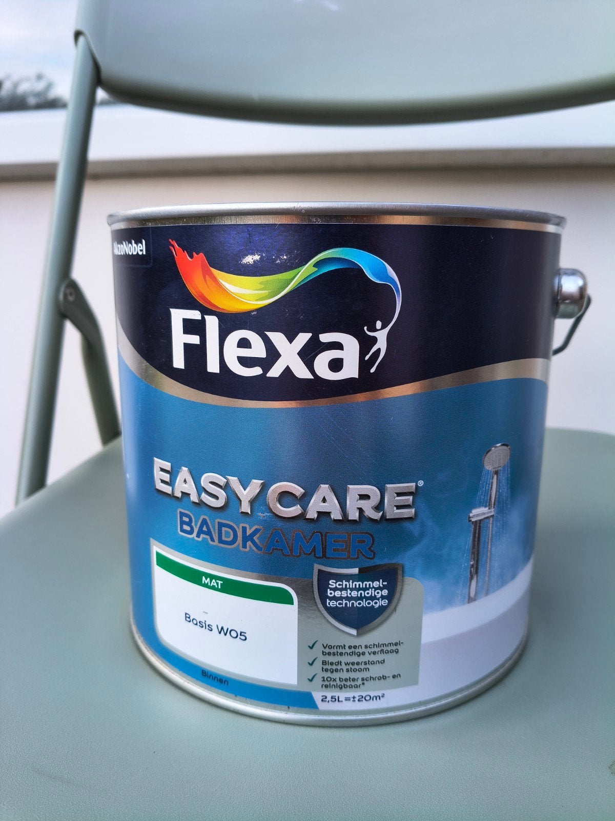 Flexa Easycare Badkamer Verf - Mat Wit (2,5L) - Nieuw!, Ophalen, Nieuw, Overige typen
