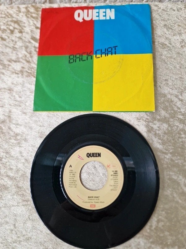 Queen Back Chat 7” Vinyl NL Persing 1982, Ophalen of Verzenden, Gebruikt, Pop