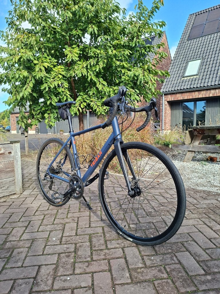 Wielrenfiets - Triban RC120, carbon voorvork, 28 inch, Gebruikt, 49 tot 53 cm, 15 tot 20 versnellingen