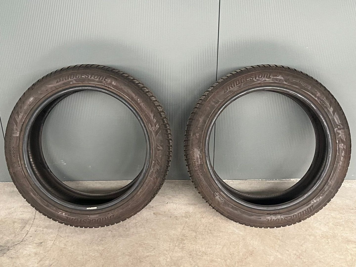 2x Bridgestone WeatherControl A005 evo, 255/45R20 105Y, Ophalen, Gebruikt, 255 mm, -