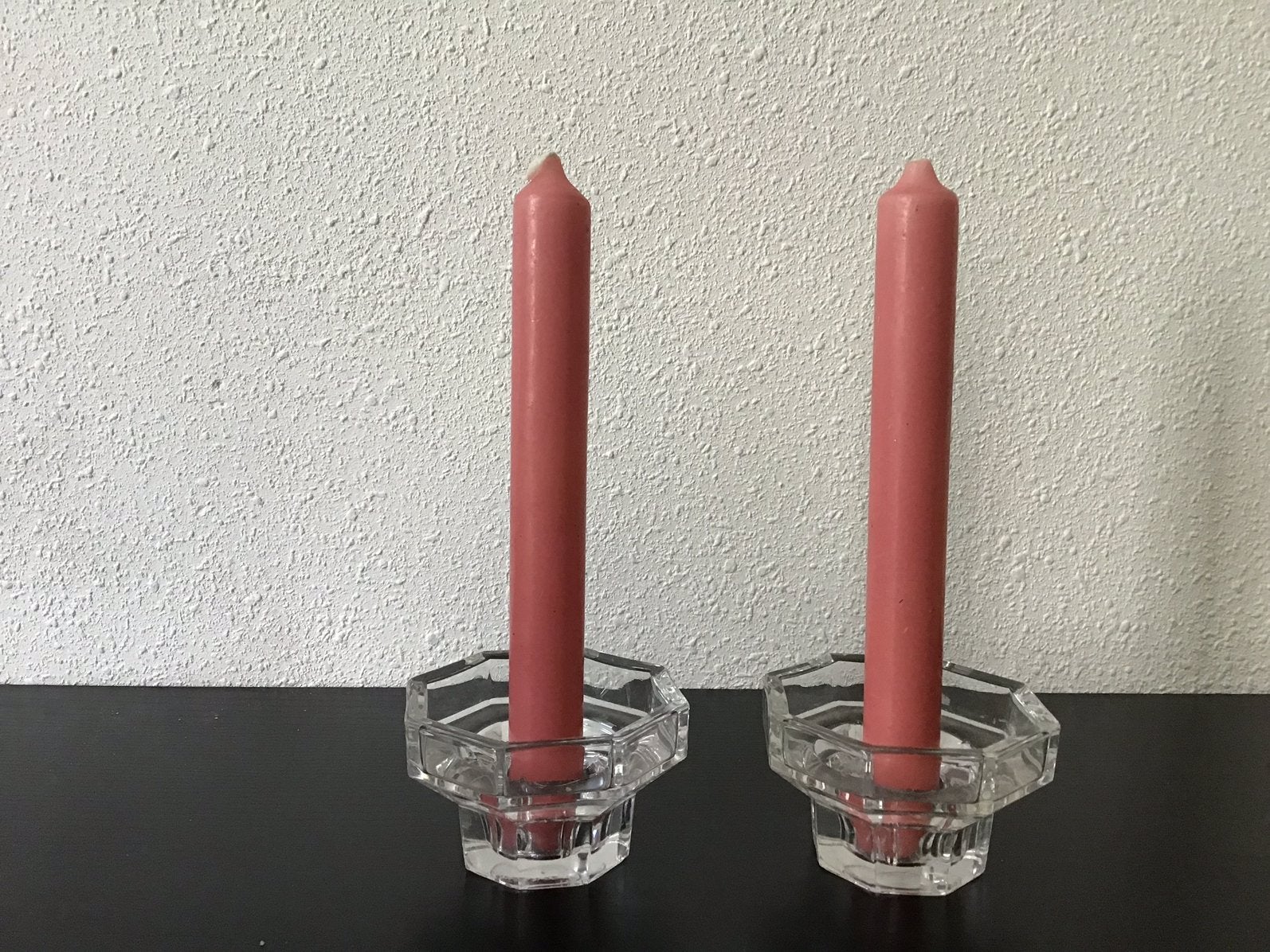 set van 2 kaarsenhouders van france luminarc arcoroc octime., Ophalen of Verzenden
