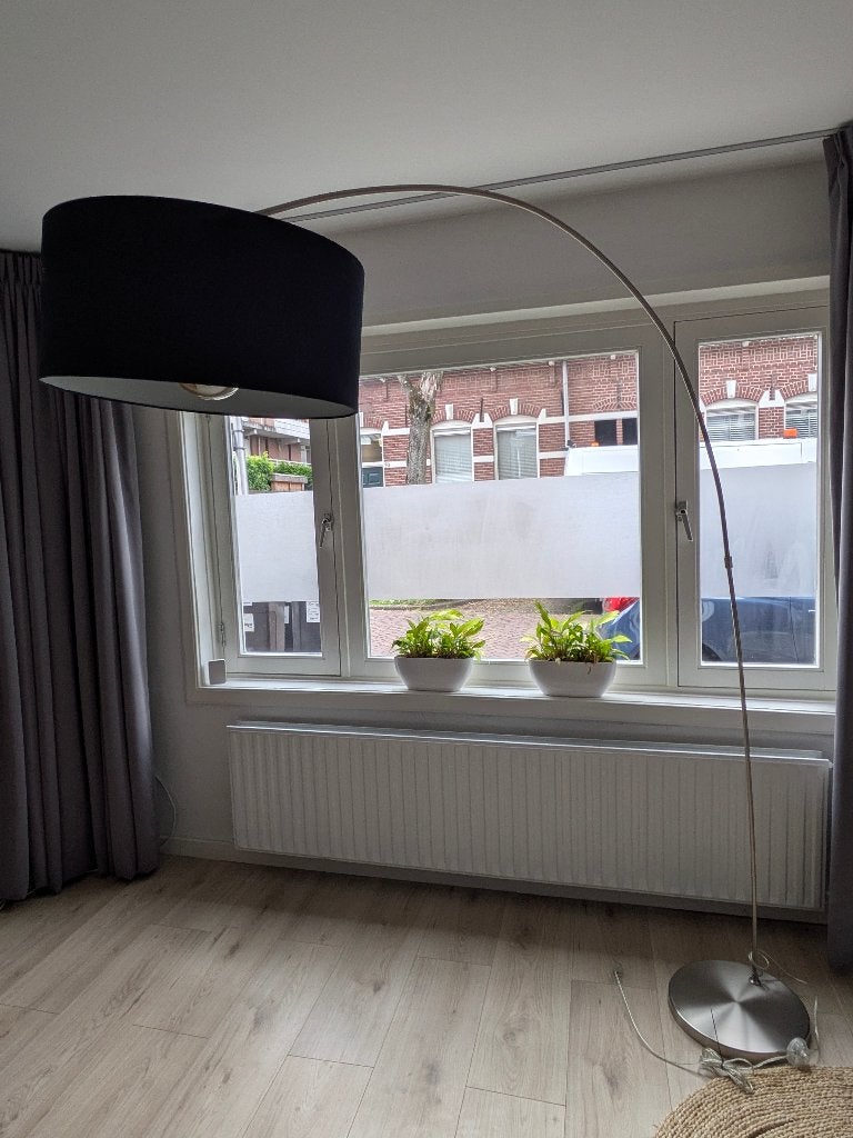 Staande lamp RVS incl. kap, Ophalen, Gebruikt, Overige materialen, 150 tot 200 cm