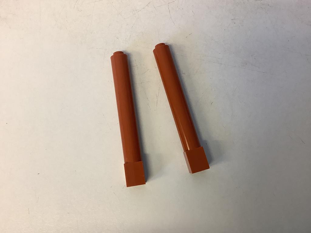 Lego pilaar 1x1x6 donker oranje (1), Ophalen of Verzenden, Gebruikt, Losse stenen, Lego