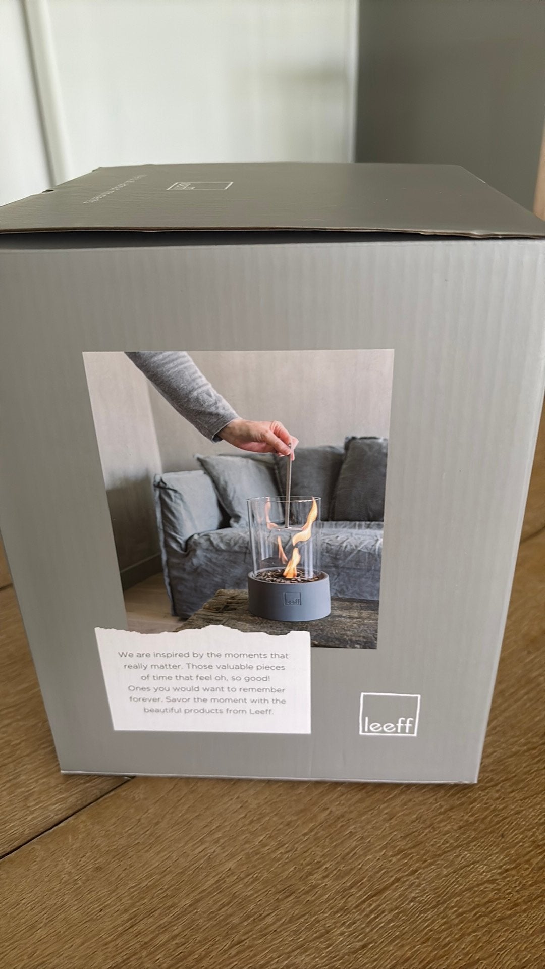 Leeff Stone Fire grey, NIEUW in doos!!!, Ophalen of Verzenden, Nieuw, Vrijstaande haard, Overige soorten