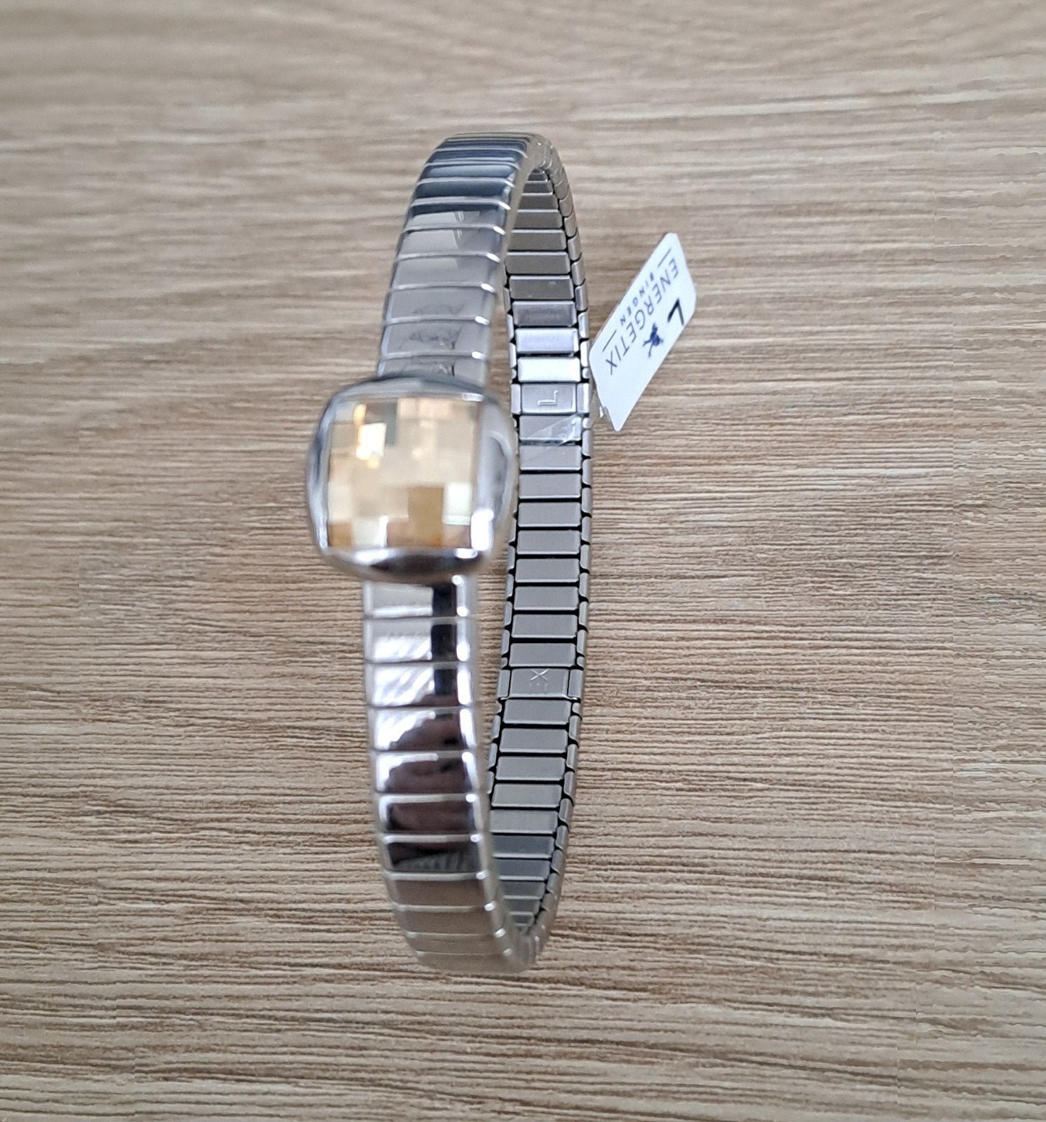 Energetix armband met steen, Sieraden, Tassen en Uiterlijk, Armbanden, Staal, Nieuw, Ophalen of Verzenden, Zilver