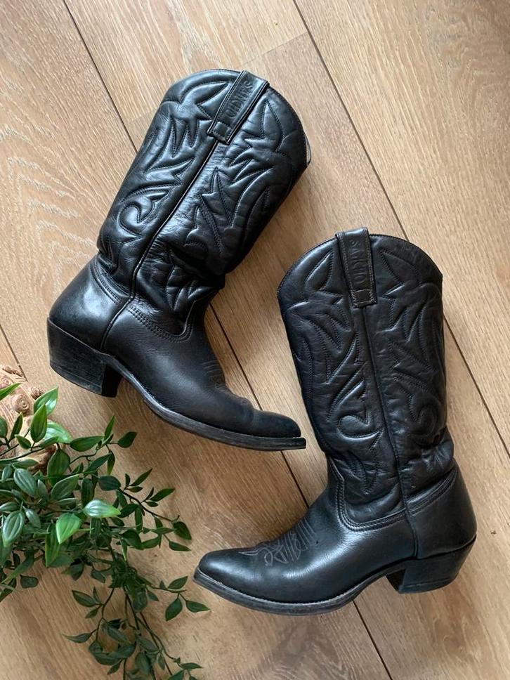 Sancho cowboylaarzen 38 western boots bohemian laarzen, Hoge laarzen, -, Zwart, -