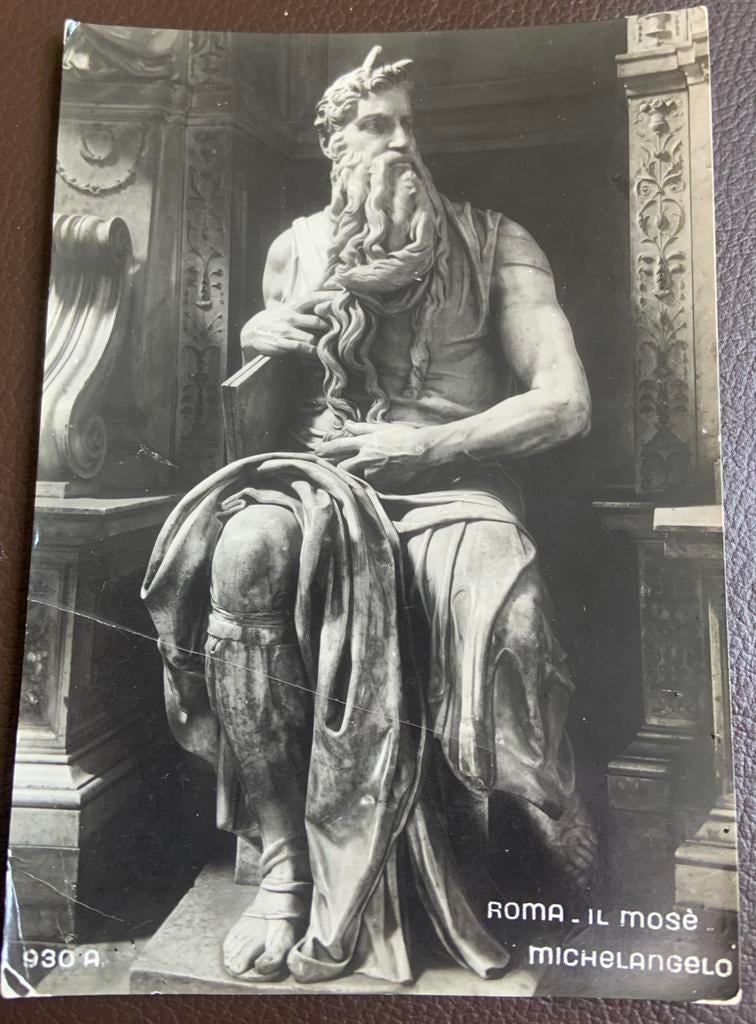 Beeld Mozes, Michelangelo, Verzenden, Voor 1920, Ongelopen, Italië