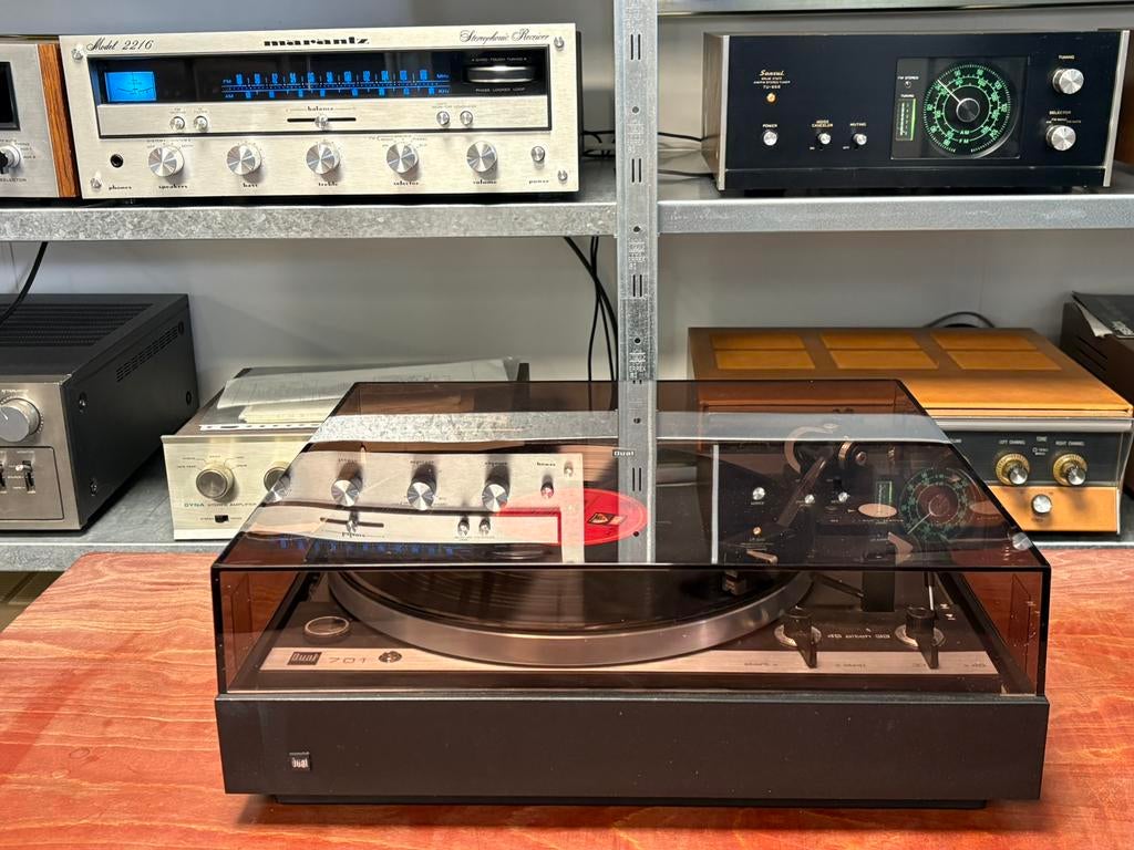 Dual 701 met Shure M91 MG-D element incl garantie, Ophalen, Automatisch, Refurbished, Platenspeler
