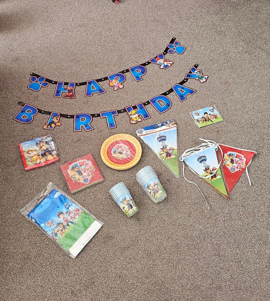 Paw Patrol Feestartikelen - Complete Set voor Kinderfeestje, Ophalen of Verzenden, Nieuw, Feestartikel, Verjaardag