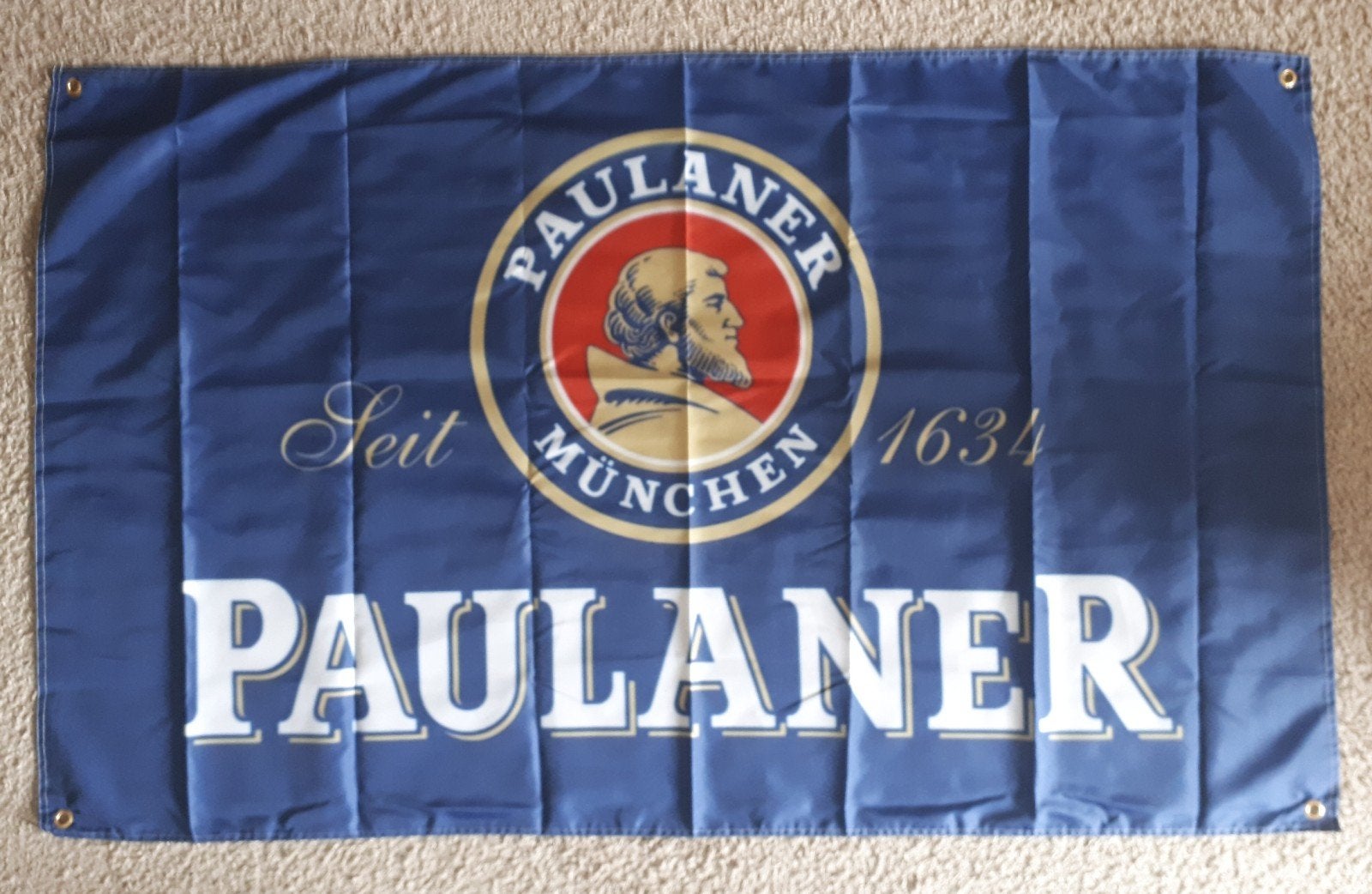 Paulaner 90x150 cm Reclame Vlag, Ophalen of Verzenden, Nieuw, Reclamebord, Plaat of Schild, Overige merken