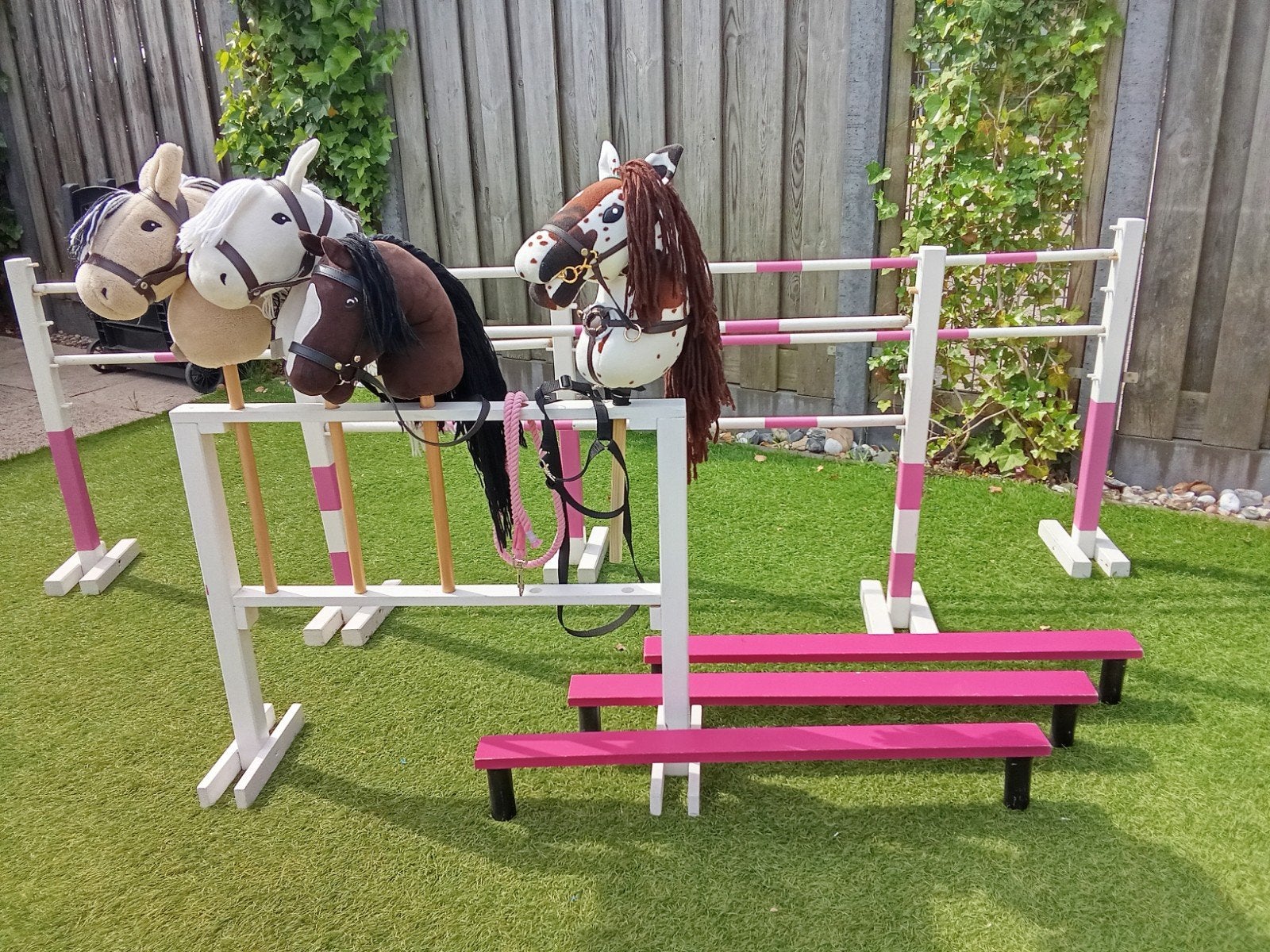 Hobbyhorse set van Astrup en Skippy met hindernissen, Ophalen, Gebruikt, Jongen of Meisje