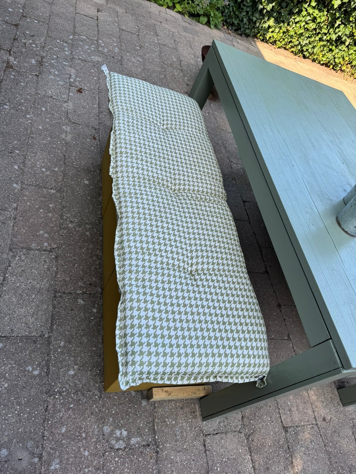 Tuinkussen 122x50cm, Ophalen of Verzenden, Zo goed als nieuw