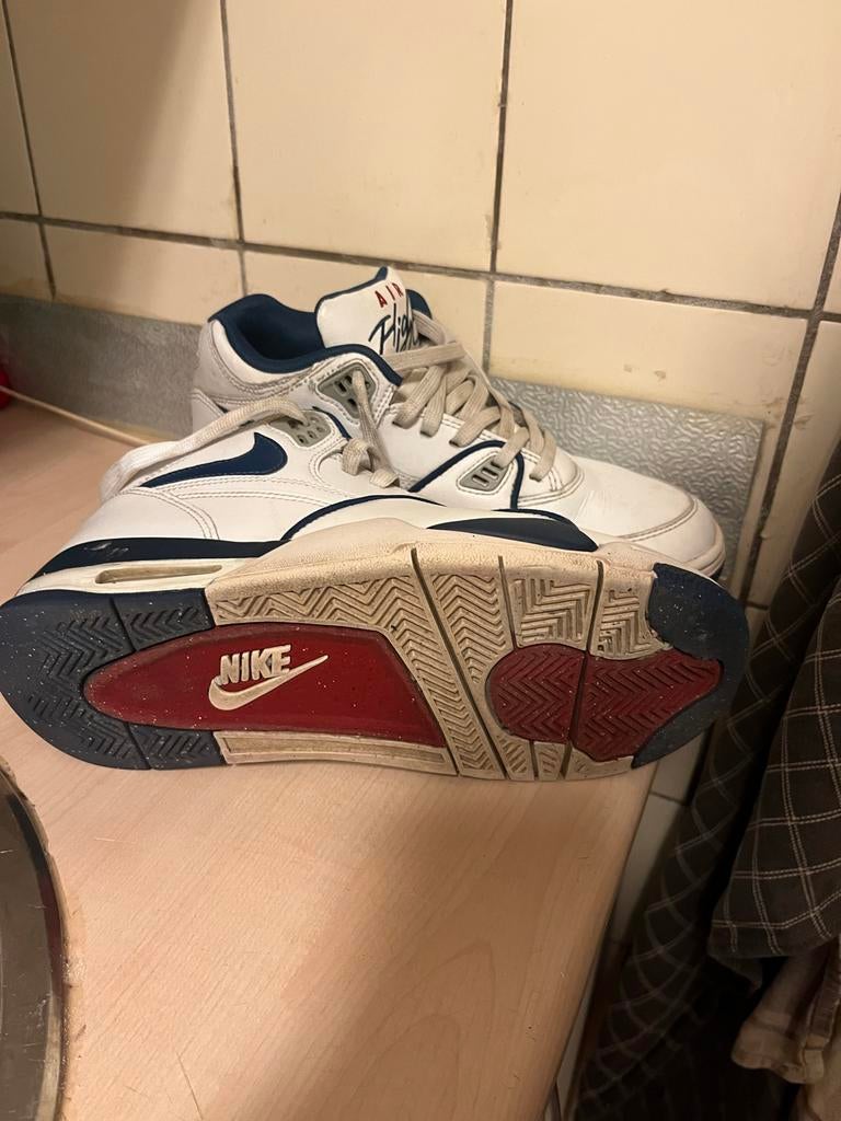 Witte Nike Air Flight sneakers, Ophalen, Gedragen, Wit, Sneakers of Gympen
