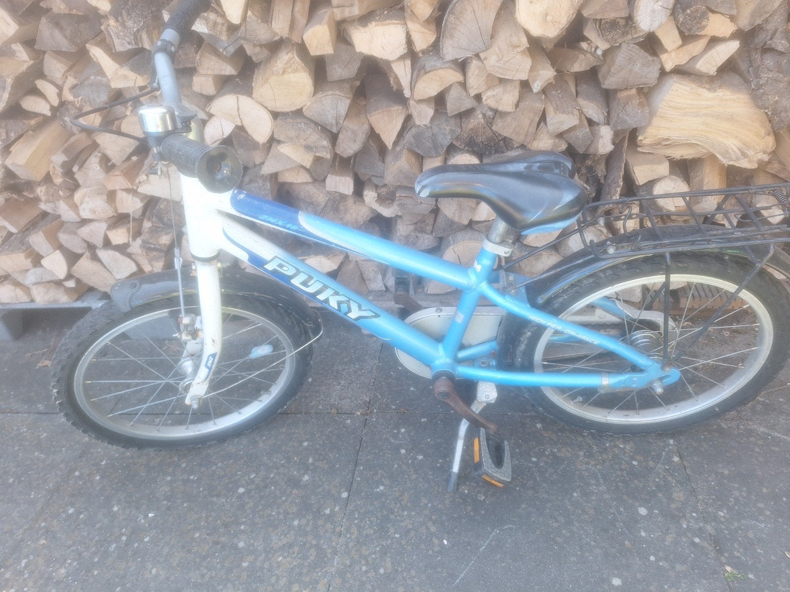 Puky kinderfiets 18 inch - Blauw/Wit, Fietsen en Brommers, Fietsen | Kinderfietsjes, Ophalen, Terugtraprem, Puky, 16 tot 20 inch