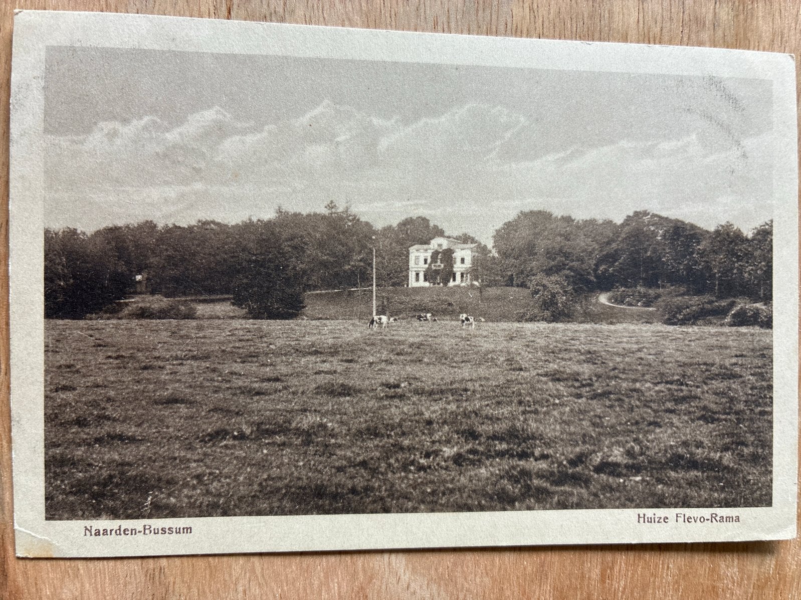 Oude ansichtkaart Huize Flevo-Rama Naarden-Bussum, Verzamelen, Ophalen of Verzenden, Voor 1920, Gelopen, Noord-Holland