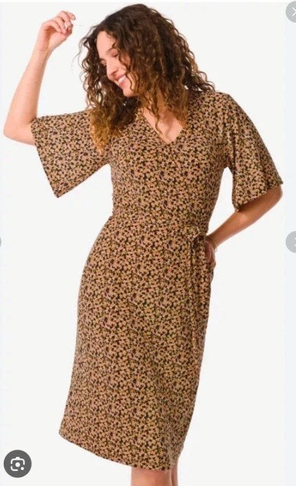 Zomerjurk met bloemprint L, Kleding | Dames, Meerkleurig, Maat 42/44 (L), Nieuw, Ophalen of Verzenden