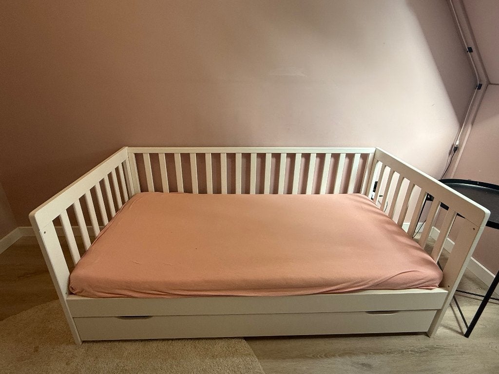 Petit amelie peuterbed 140x70cm, Gebruikt, 70 tot 85 cm, 140 tot 160 cm, Ophalen