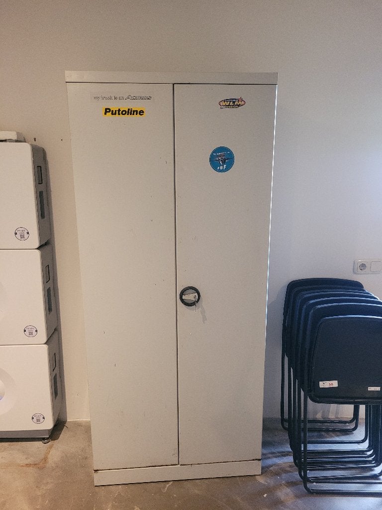 metalen kast, Huis en Inrichting, Kasten | Roldeurkasten en Archiefkasten, Ophalen, Gebruikt, Meerdere deuren, 50 tot 100 cm