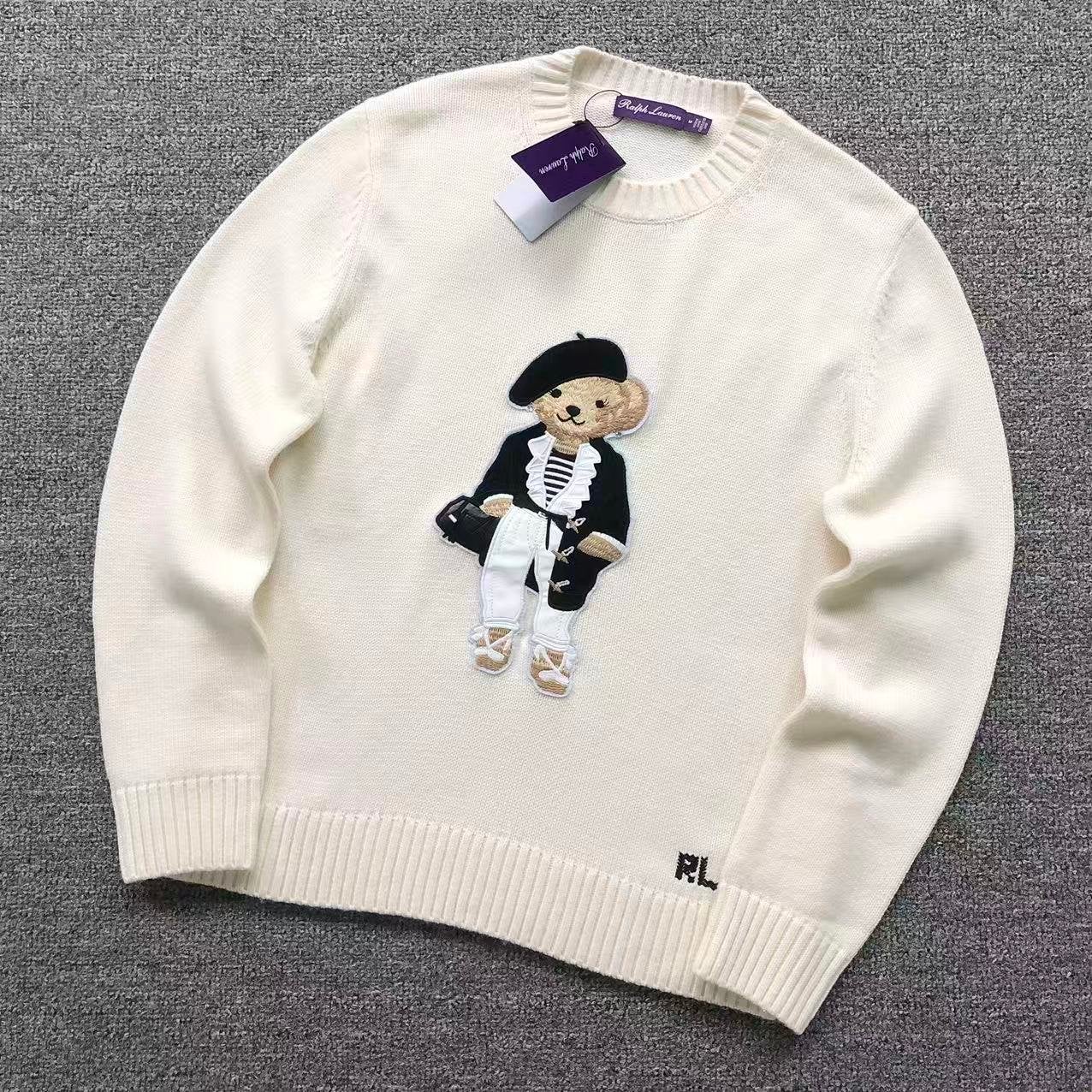 Ralph Lauren trui met Polo Bear - Nieuw met kaartjes, Ophalen of Verzenden, Nieuw, Maat 38/40 (M), Wit