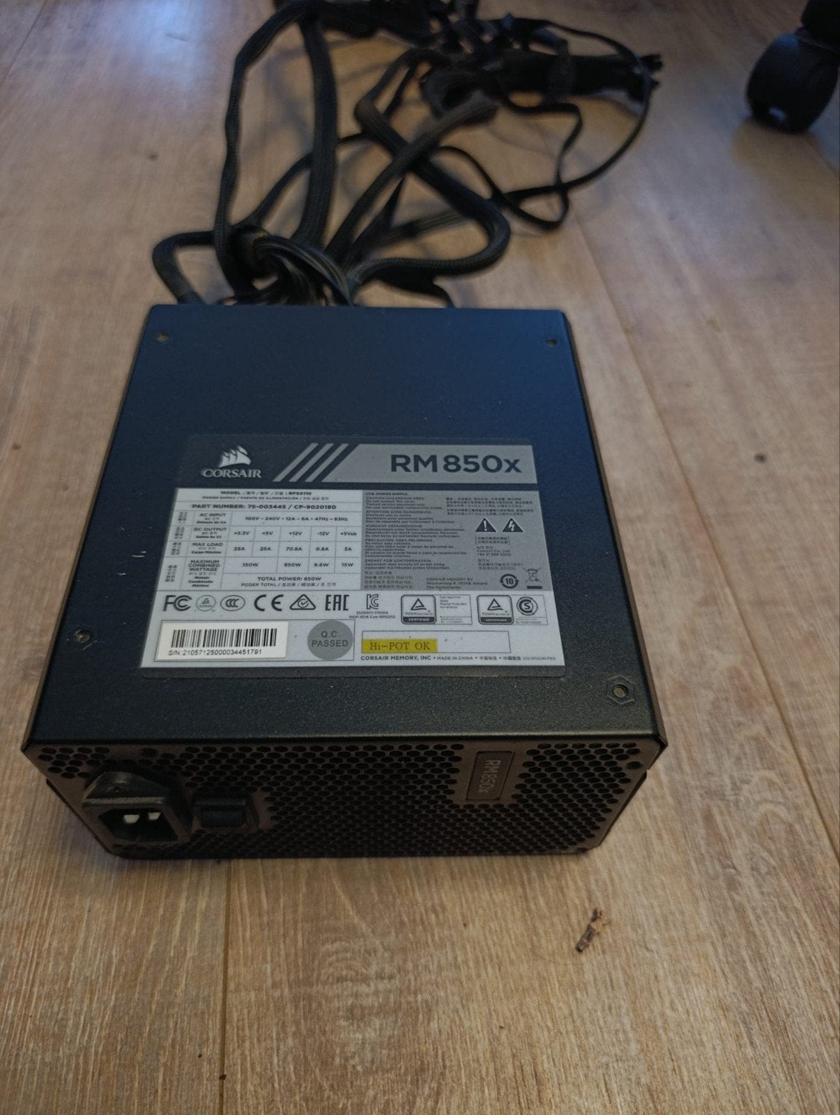 Voeding RM850X, Ophalen
