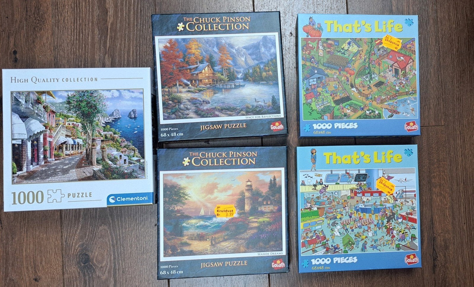 5 Legpuzzels van 1000 stukjes - That's Life * Jigsaw, Ophalen of Verzenden, 500 t/m 1500 stukjes, Zo goed als nieuw