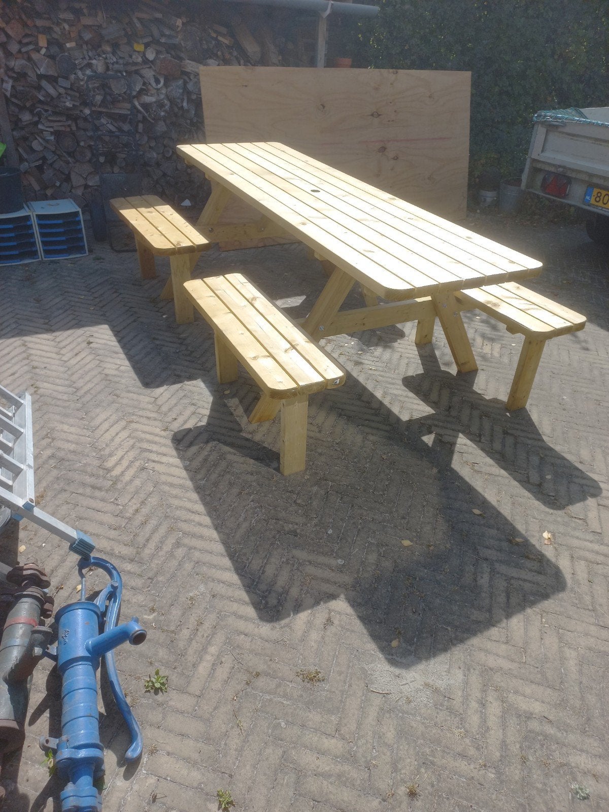 picknicktafel bladmaat 70x240cm, Ophalen of Verzenden, Nieuw, Rechthoekig, Hout