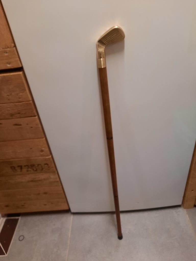 Drinkstick wandelstok golfclub golfstok  cain flesje, Ophalen of Verzenden, Opvouwbaar, Gebruikt