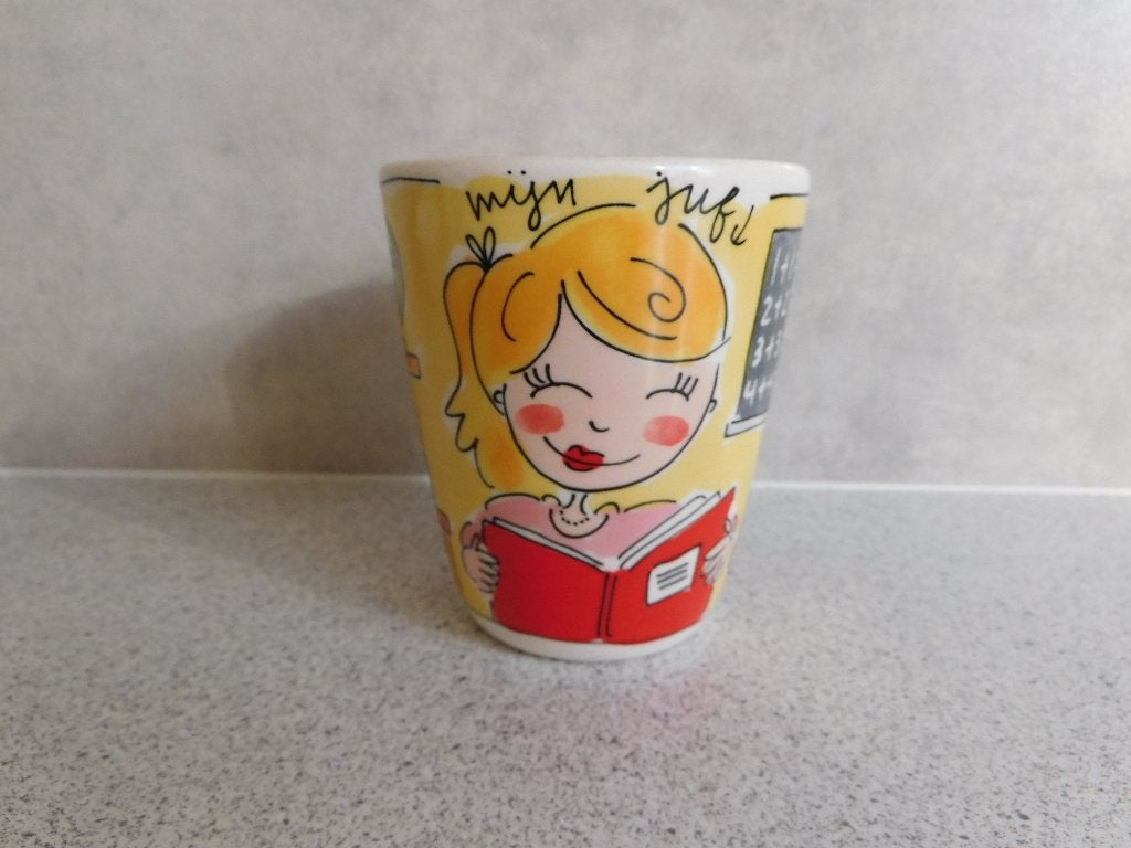 Mok 300 ml. Mijn Juf .. Made with Love Blond Amsterdam, Ophalen of Verzenden, Zo goed als nieuw, Overige stijlen, Kop(pen) en/of Schotel(s)
