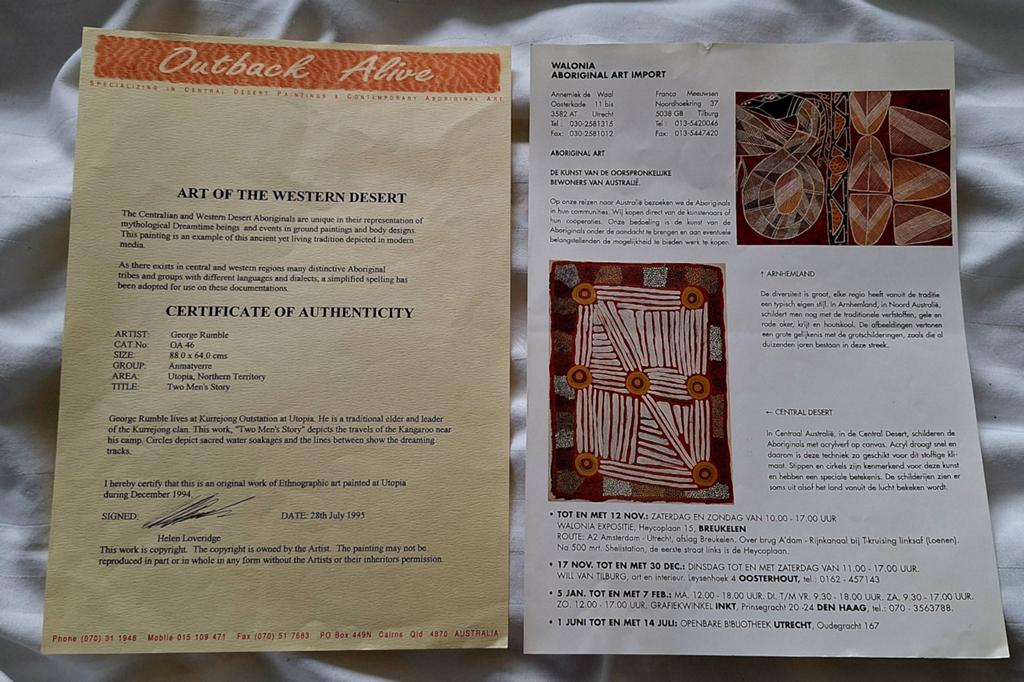 Aboriginal art schilderij, Antiek en Kunst, Kunst | Niet-Westerse kunst, Ophalen