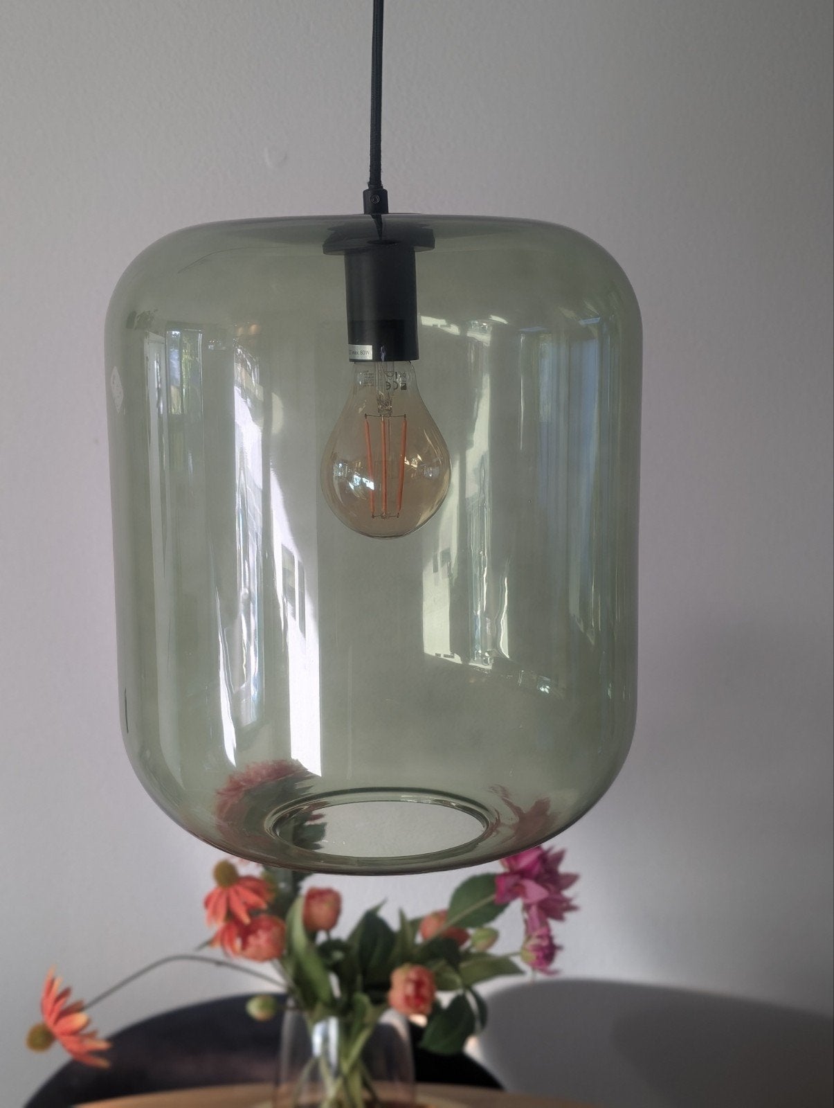Hanglamp Juno XXL – Groen Glas (Krasvrij), Huis en Inrichting, Ophalen, Glas