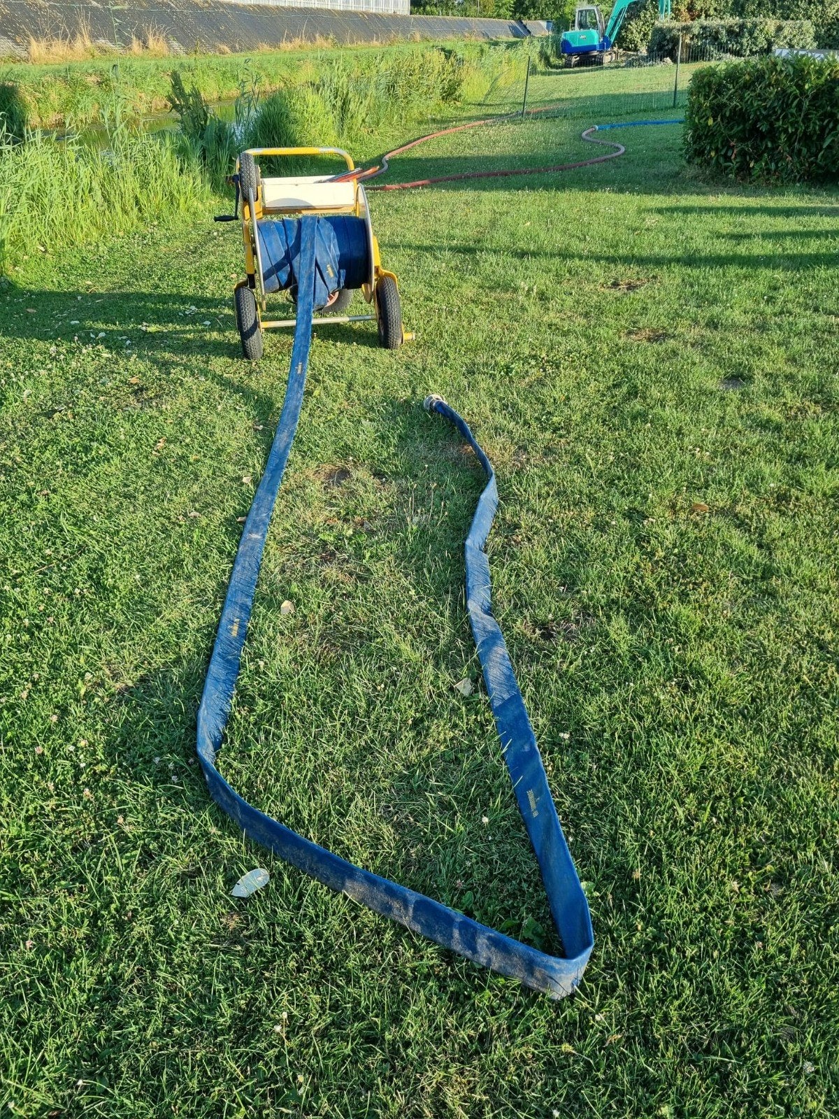 beregeningshaspel met sproeiers 150 meter., Ophalen