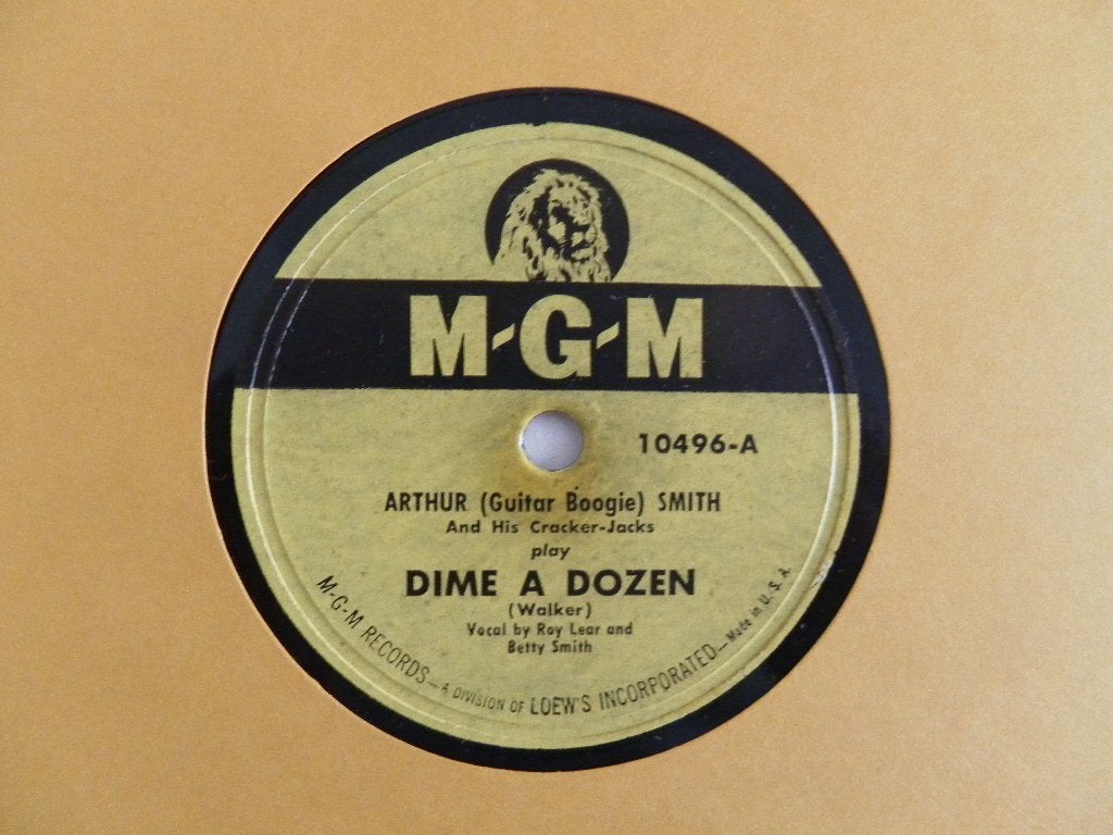 78 Toerenplaat Arthur (Guitar Boogie Smith) - Dime A Dozen, Gebruikt, 10 inch, Ophalen of Verzenden, Overige typen