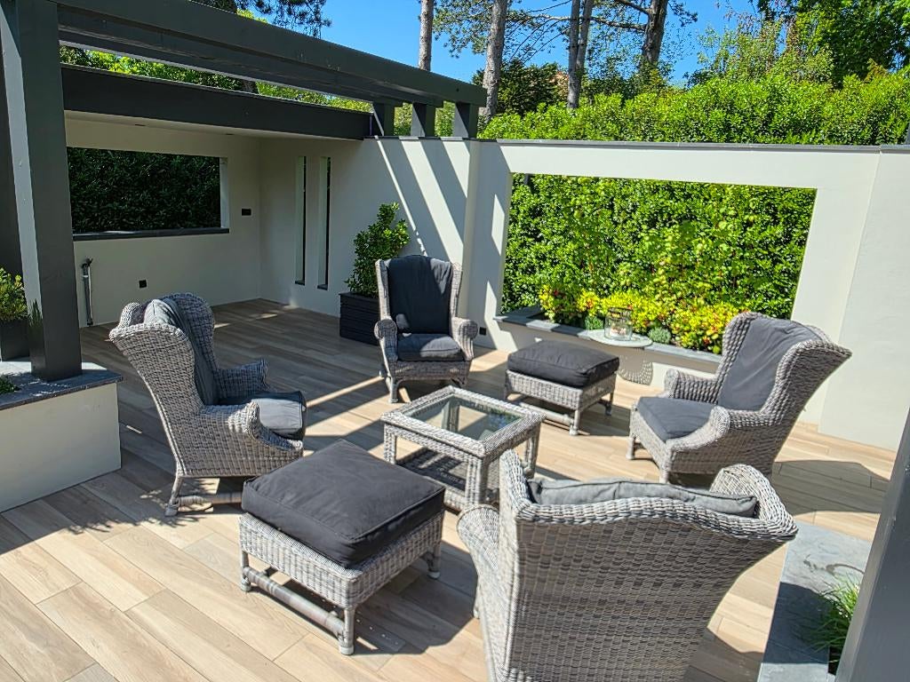 Riviera Maison  Tuinset Nicolas 7 delig  Wicker/ratan, Ophalen, 6 zitplaatsen, Zo goed als nieuw, Wicker