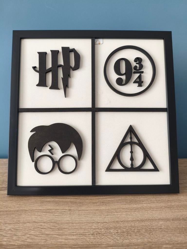Laser gesneden 3D schilderij – Harry Potter – zwart / wit, Hout, Meerkleurig, Nieuw, Ophalen of Verzenden