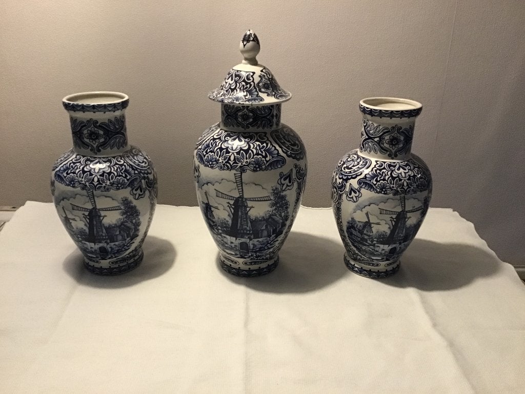 Kast stel Delfts blauw, Antiek en Kunst, Antiek | Vazen, Ophalen