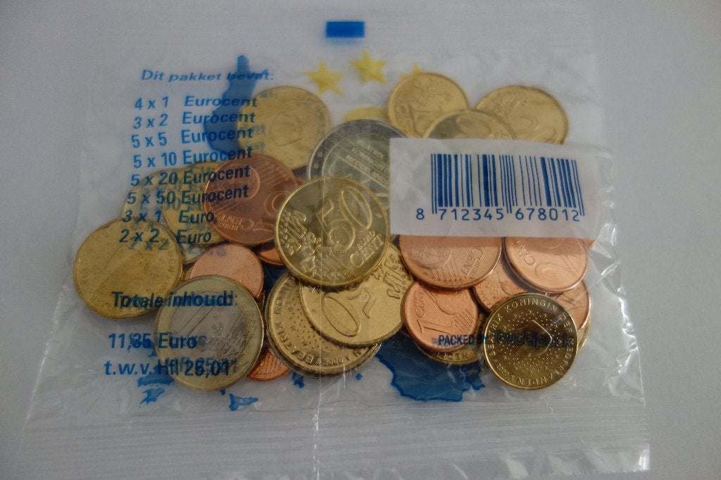 Zakje Euromunten Nederland, Postzegels en Munten, Munten | Nederland, Ophalen of Verzenden, Koningin Beatrix, Euro's, Setje