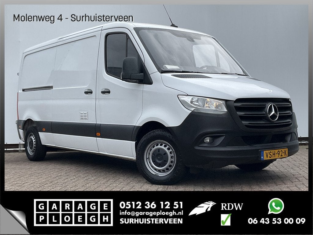 Mercedes-Benz Sprinter 3-Pers 314 2.2 CDI 143PK L2H1 Clima C, Auto's, Gebruikt, Euro 6, Wit, Mercedes-Benz