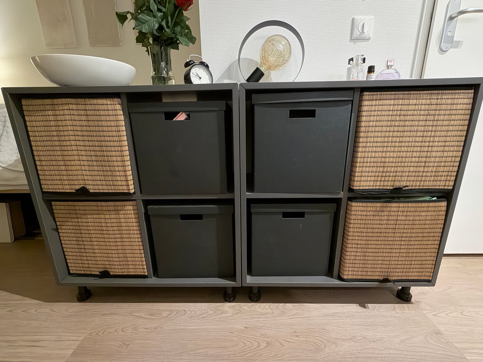 3x IKEA Eket kast - Grijs - Per stuk of als set, Huis en Inrichting, Kasten | Overige, Ophalen, Gebruikt