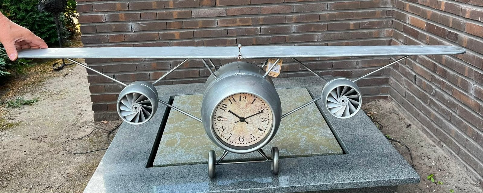 Klok vliegtuig, Ophalen, Zo goed als nieuw, Wandklok