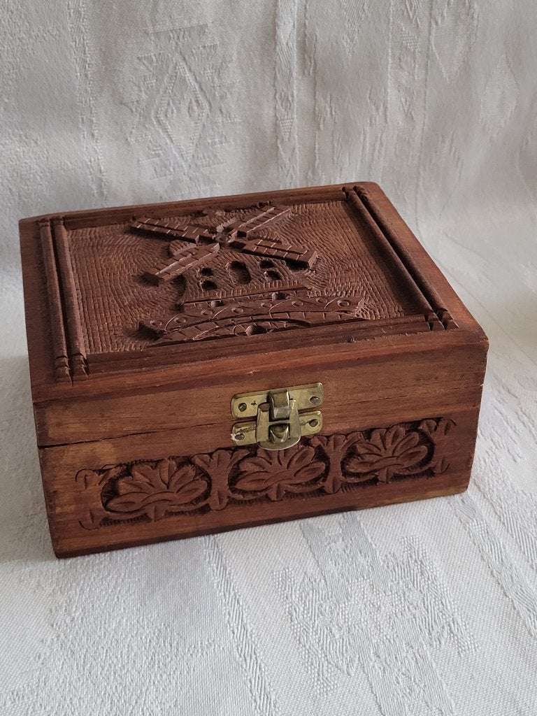 Vintage sigarendoos met molen, Ophalen of Verzenden