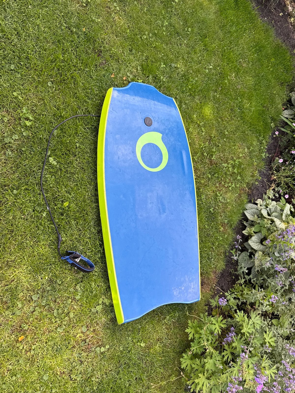 Tribord Bodyboard 100 met koord - Blauw/Geel, Ophalen of Verzenden, Gebruikt, Overige typen, Met koord
