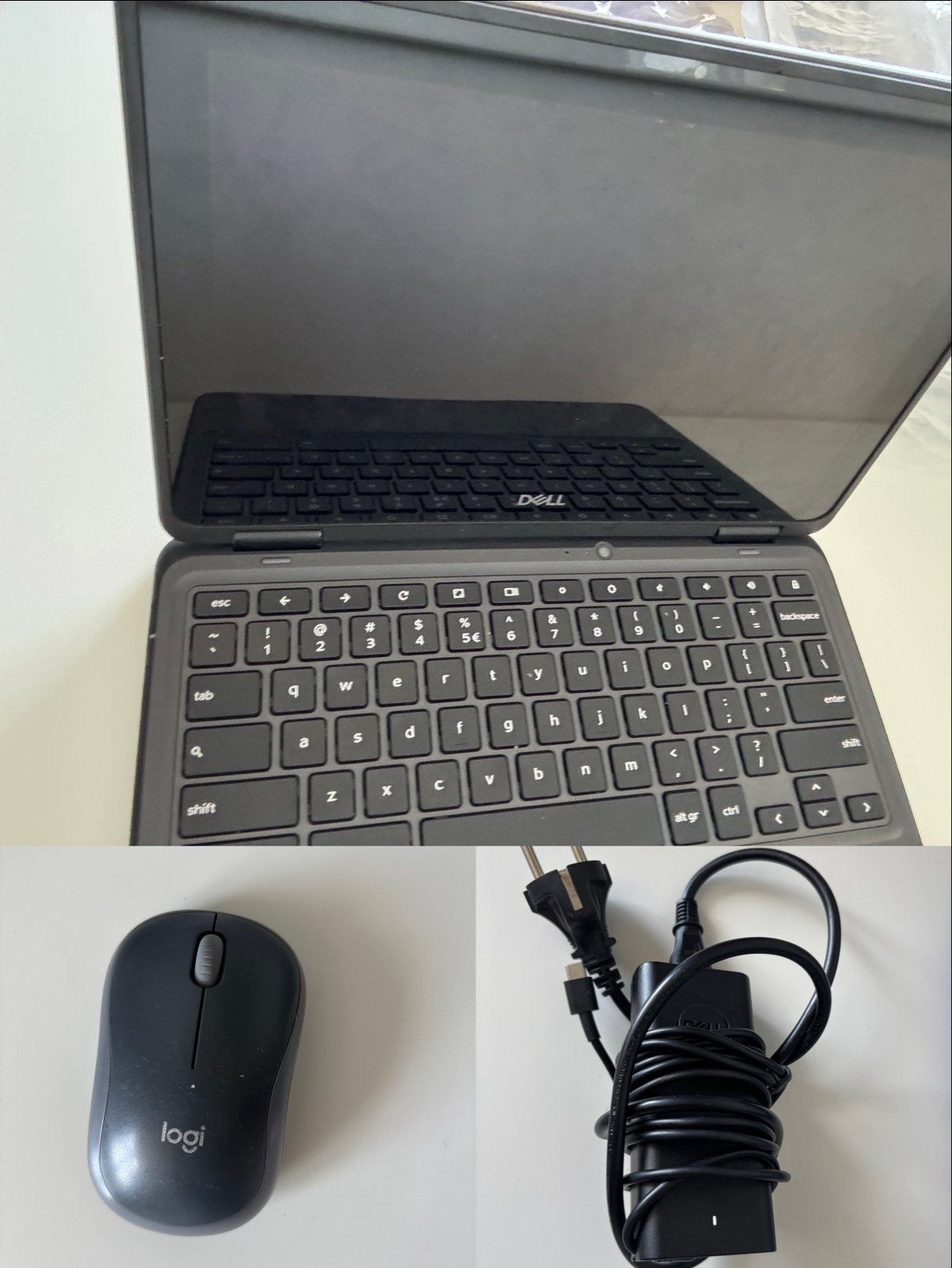 Dell Chromebook 3100 2-in-1 met muis en oplader, Computers en Software, Ophalen, Qwerty, Touchscreen, 32 GB of minder
