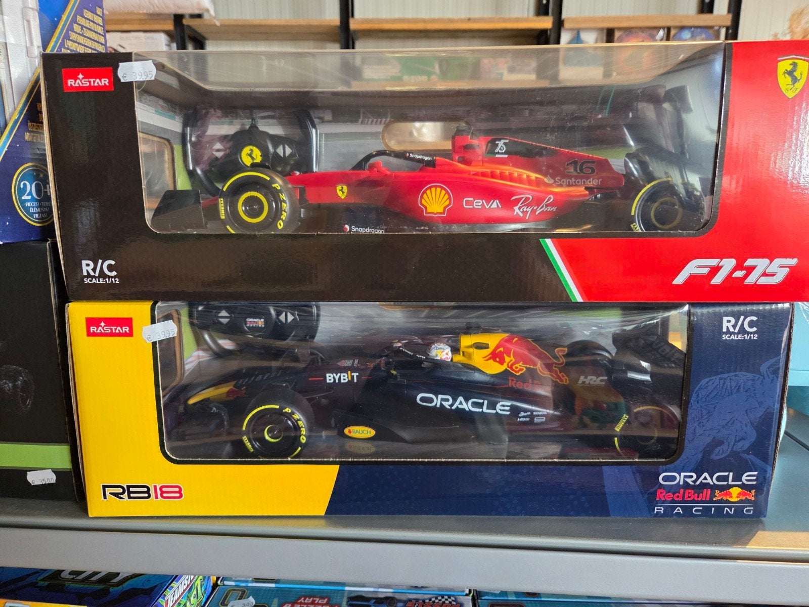 Rastar RC F1 Auto's: Ferrari F1-75 & Red Bull RB18, Elektro, Nieuw, Ophalen of Verzenden, Auto onroad