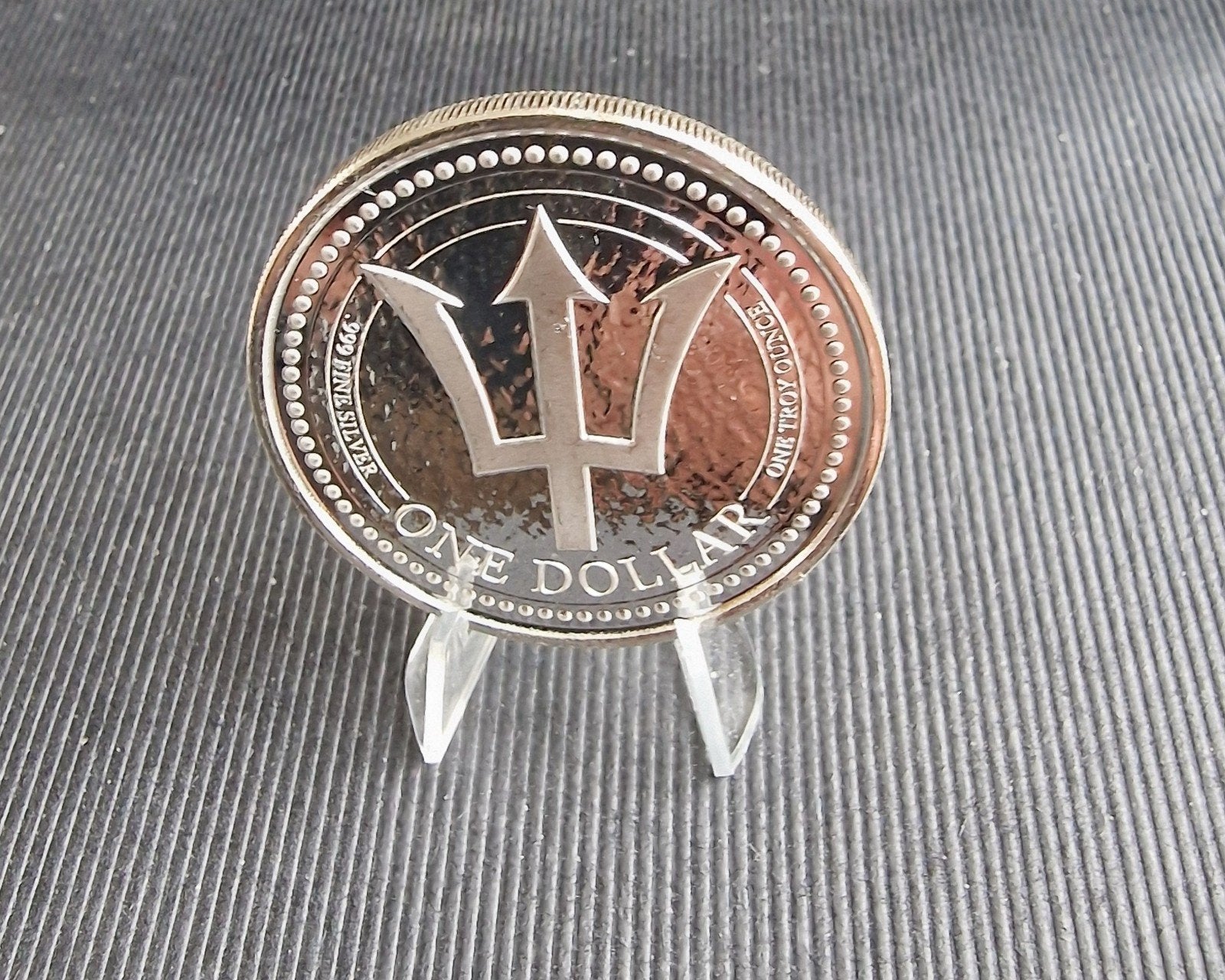 1 oz Zilver BARBADOS-TRIDENT 2018., Ophalen of Verzenden, Zilver